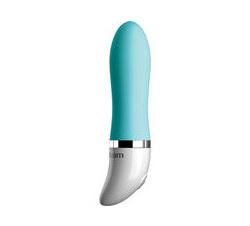 Crush Silicone Jelly Bean Mini Vibe Waterproof Turquoise 2.25 Inch